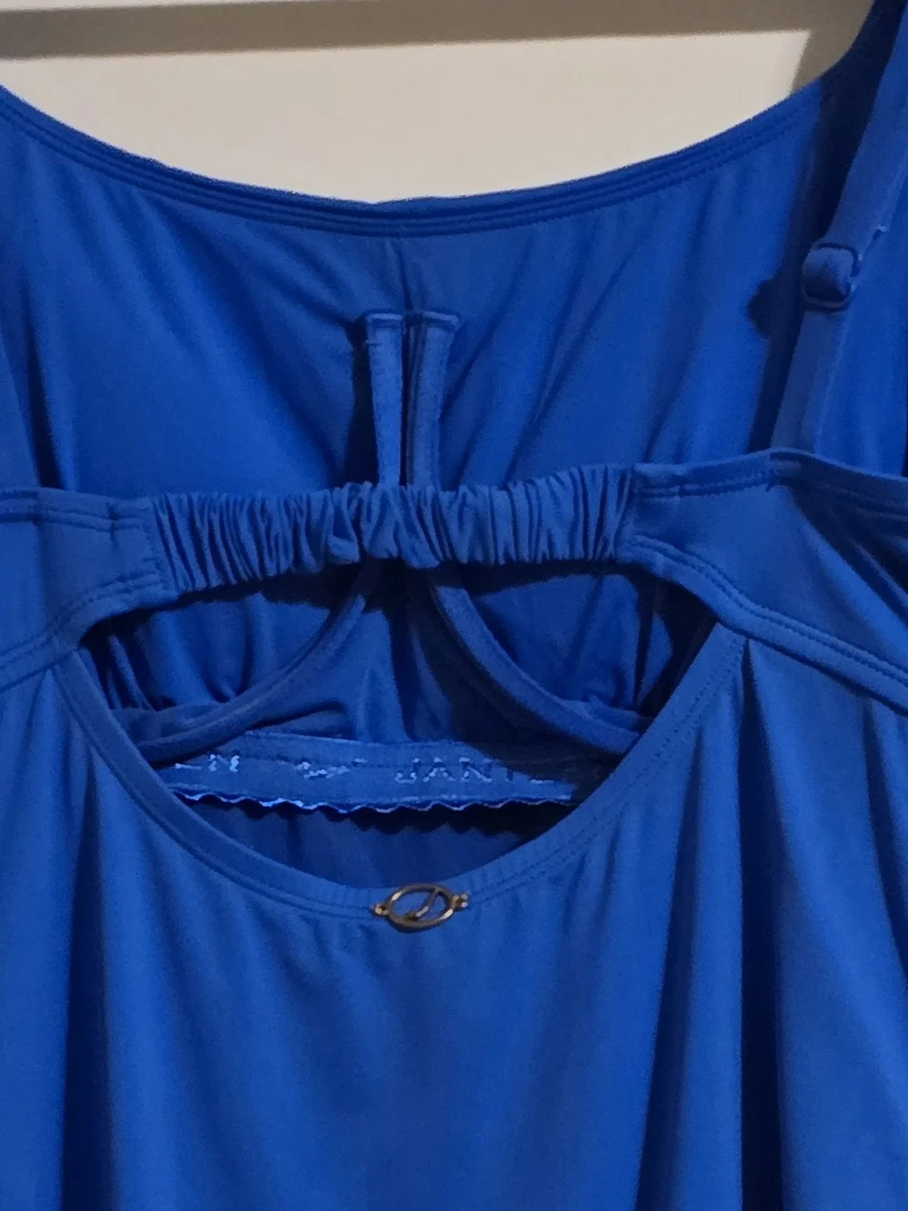 Jantzen Jolie One Piece Swimsuit Blue Size 16 Underwire Tummy Control